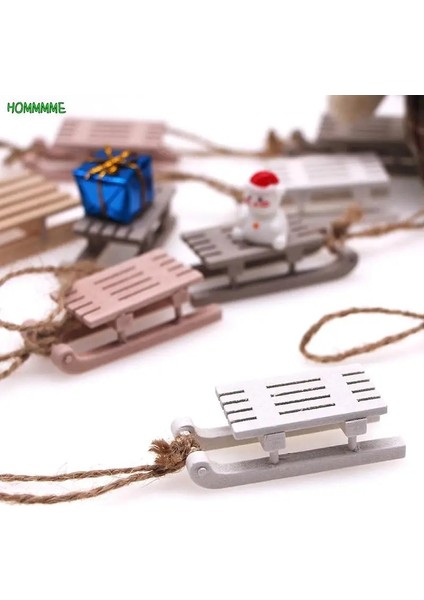 1 Adet Resim Olarak 1/12 Mini Ahşap Kızak Hediye Kutusu Modeli Diy Noel Manzara Dollhouse Aksesuarı Noel Süs (Yurt Dışından)