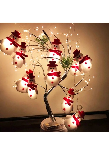 Stil F 2m Noel Baba Noel Ağacı LED Dize Işıklar Çelenk Kar Taneleri Noel Dekorasyon Ev Peri Işık Yeni Yıl Noel Dekor Için (Yurt Dışından)