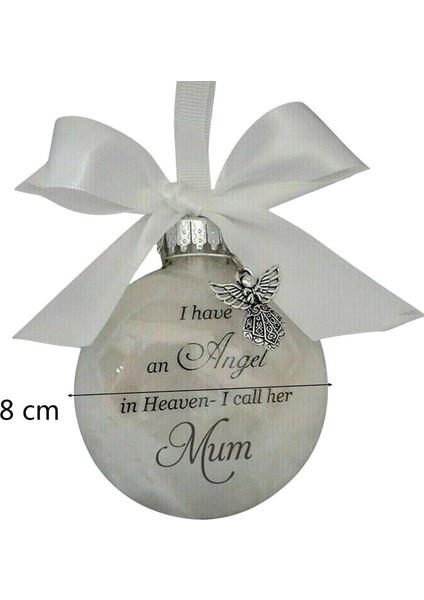 Anne 10X8X8 cm Noel Ağacı Süsleri 2022 Beyaz Noel Topları Melek Süsler Cennette Bir Meleğim Var Noel Anıtı Kolye Ev Dekor (Yurt Dışından) fırsatları