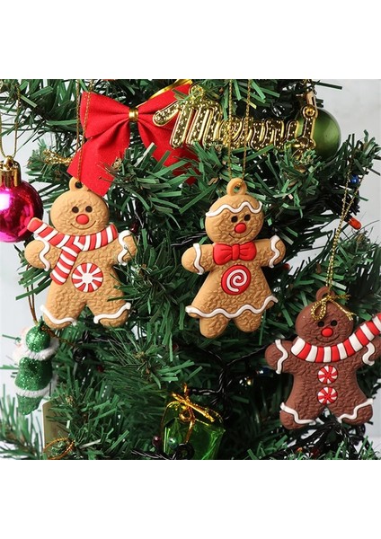 Tip 3 1 Takım Zencefilli Kurabiye Adam Süsler Noel Ağacı Süslemeleri Için, Uzun Zencefil Adam Asılı Takılar Noel Ağacı Süs Tatil Dekor (Yurt Dışından)