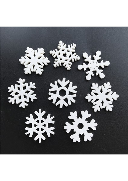 4-TREE-50PCS 50PC 35MM Mix Şekil Ahşap Beyaz Kar Taneleri Noel Süsleri Noel Ahşap Kolye Ev Için Yeni Yıl Noel Melek Süslemeleri (Yurt Dışından) fiyatları