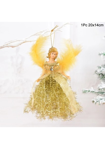1p Sarı Melek Noel Ağacı Kolye Kar Tanesi Melek Geyik Askı Süsleri Noel Süslemeleri Ev Çocuklar Için Oyuncak 2022 Navidad Yeni Yıl Partisi (Yurt Dışından)