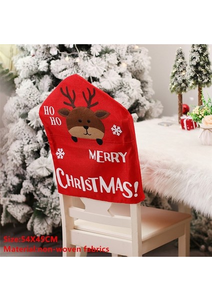 34-Hoho Kırmızı Geyik Noel Gnome Sandalye Kapak Merry Christmas Süslemeleri Ev Için Navidad 2023 Noel Dekor Hediyeler Mutlu Yeni Yıl 2024 Kerst Natale (Yurt Dışından) fiyatları