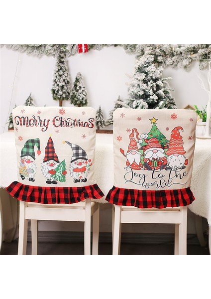 212-KIRMIZI Gnome Noel Gnome Sandalye Kapak Merry Christmas Süslemeleri Ev Için Navidad 2023 Noel Dekor Hediyeler Mutlu Yeni Yıl 2024 Kerst Natale (Yurt Dışından)