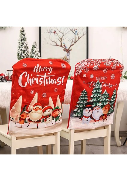 212-KIRMIZI Gnome Noel Gnome Sandalye Kapak Merry Christmas Süslemeleri Ev Için Navidad 2023 Noel Dekor Hediyeler Mutlu Yeni Yıl 2024 Kerst Natale (Yurt Dışından)