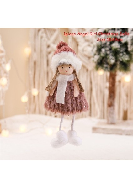 371 - Melek Kız Noel Peluş Noel Baba Kardan Adam Elk Melek Bebek Noel Navidad Ağacı Süsler Ev Için Noel Süslemeleri Yeni Yıl Hediyeleri Oyuncak (Yurt Dışından)