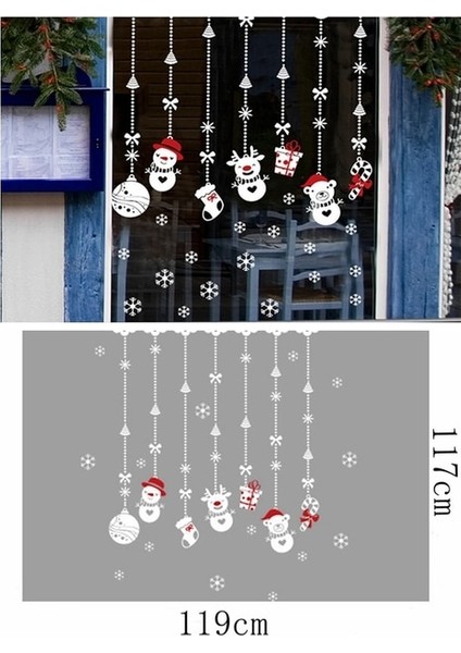 Stil 17-03 Pencere Etiket Noel Süsler Noel Baba Mutlu Noel Dekor Ev Için 2021 Çelenk Yeni Yıl 2022 Noel Navidad Noel Hediyesi (Yurt Dışından)