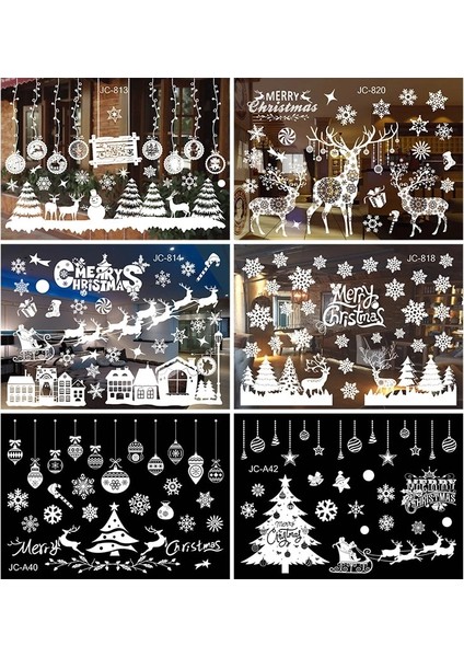 Stil 17-03 Pencere Etiket Noel Süsler Noel Baba Mutlu Noel Dekor Ev Için 2021 Çelenk Yeni Yıl 2022 Noel Navidad Noel Hediyesi (Yurt Dışından)