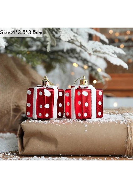 2 Adet-I Noel Ağacı Süsler Beyaz Melek Bebek Kar Taneleri Kırmızı Altın Elk Topu Noel Ağacı Asılı Dekorasyon Yeni Yıl 2023 Çocuk Oyuncakları (Yurt Dışından)