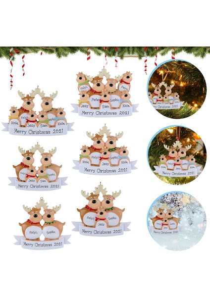 Stil 1 2022 Noel Süsleri Kişiselleştirilmiş Dıy Yılbaşı Ağacı Süsleri Aile Noel Süslemeleri Navidad Yeni Yıl Noel Hediyesi 2023 (Yurt Dışından)