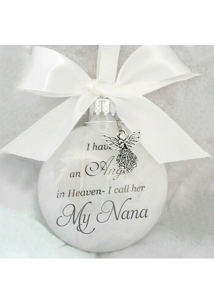 19-My Nana Noel Topu Melek Süs Asılı Burcu Kolye Süslemeleri Için Cennette Bir Meleğim Var Anıt Ev Dekor Navidad 2022 (Yurt Dışından)