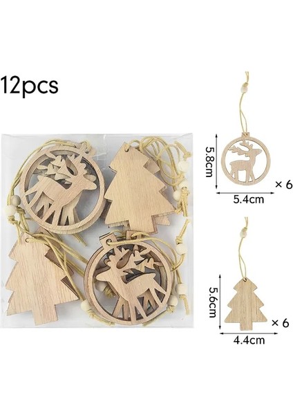 Elk ve Ağaç 12 Adet 1 Kutu Yaratıcı Hollow Noel Kar Taneleri Ahşap Melek Kolye Süsler Noel Ağacı Süsleme Noel Dekorasyon Çocuklar Için Hediye (Yurt Dışından) fiyatları