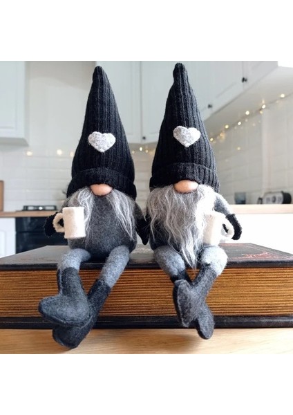P-Kısa Kırmızı Şapka Noel Kahve Gnome Bebek Kahve Barı Dekorasyon Çiftlik Evi Mutfak Için Peluş Bebek Noel Süslemeleri Ev Için Yeni Yıl 2023 (Yurt Dışından) fiyatları