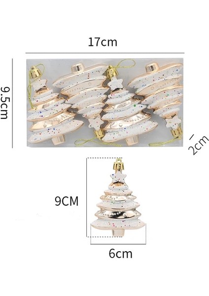 Şampanya Ağacı Noel Dekorasyon Ev Kaplama Kutulu Şeker Tren Koltuk Değneği Noel Ağacı Kolye Yeni Yıl 2023 Hediye Navidad Noel Odası Dekor (Yurt Dışından)