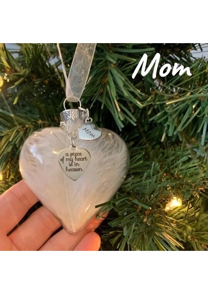 Anne Kalbimin Bir Parçası Cennette Aşk Noel Hatıra Şeffaf Plastik Top Hatıra Noel Ağacı Süsler Takı Hediye (Yurt Dışından)