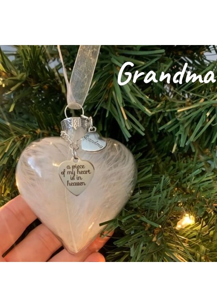 Anne Kalbimin Bir Parçası Cennette Aşk Noel Hatıra Şeffaf Plastik Top Hatıra Noel Ağacı Süsler Takı Hediye (Yurt Dışından)
