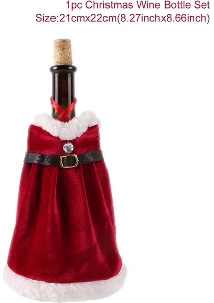 Santacoat2 Fengrise Ev Için Noel Süslemeleri Noel Baba Şarap Şişesi Kapağı Kardan Adam Çorap Hediye Sahipleri Noel Navidad Dekor Yeni Yıl (Yurt Dışından)