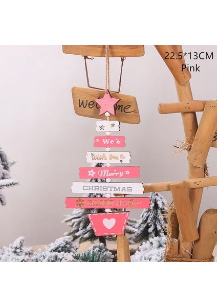 Pembe 2023 Navidad Noel Ağacı Araba Dekor Ahşap Asılı Kolye Elk Noel Süslemeleri Ev Için Yeni Yıl Noel Doğum Günü Hediyesi (Yurt Dışından)