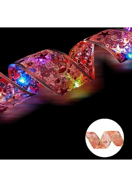 Rolored-Multic 10M 50 LED 5m Çift Katmanlı Peri Işıklar Dizeleri Noel Şerit Yaylar LED Noel Ağacı Süsleri ile Yeni Yıl Navidad Ev Dekor (Yurt Dışından)