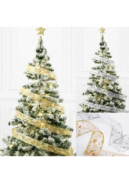 Rolored-Multic 10M 50 LED 5m Çift Katmanlı Peri Işıklar Dizeleri Noel Şerit Yaylar LED Noel Ağacı Süsleri ile Yeni Yıl Navidad Ev Dekor (Yurt Dışından)