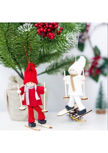 2-Kayak B Yeni Yıl 2023 Hediyeler Sevimli Melek Kayak Bebek Navidad Asılı Kolye Noel Ev Dekor Noel Ağacı Süsler Noel Doğum Dekorasyon (Yurt Dışından)