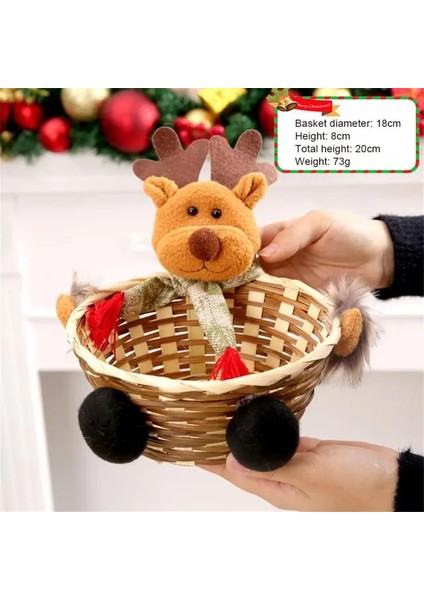03 Merry Christmas Dekorasyon Yenilikler Şeker Sepeti Noel Ev Dekorasyonu Elk Kardan Adam Aperatif Şeker Saklama Sepetleri Noel Hediyesi 2023 (Yurt Dışından) fiyatları
