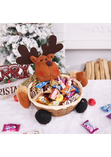 03 Merry Christmas Dekorasyon Yenilikler Şeker Sepeti Noel Ev Dekorasyonu Elk Kardan Adam Aperatif Şeker Saklama Sepetleri Noel Hediyesi 2023 (Yurt Dışından) fırsatları