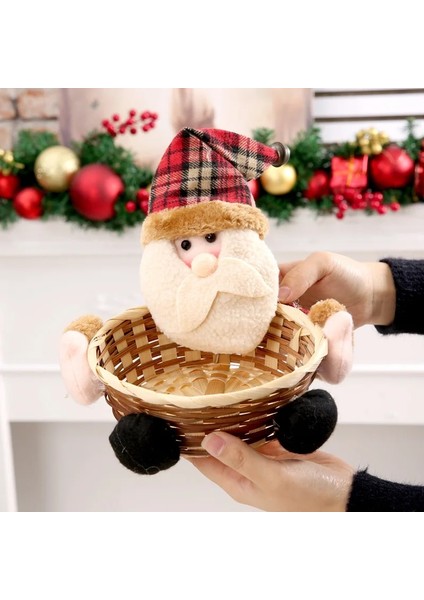 03 Merry Christmas Dekorasyon Yenilikler Şeker Sepeti Noel Ev Dekorasyonu Elk Kardan Adam Aperatif Şeker Saklama Sepetleri Noel Hediyesi 2023 (Yurt Dışından) indirimleri
