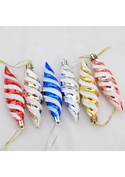 15 Cm-Yeşil Koltuk Değneği 2023 Yeni Yıl Süsleri 6 Adet/grup Noel Ağacı Süslemeleri Boyalı Icicle Koni Şeker Chrismtas Kolye Noel Navidad Ev Dekor (Yurt Dışından)