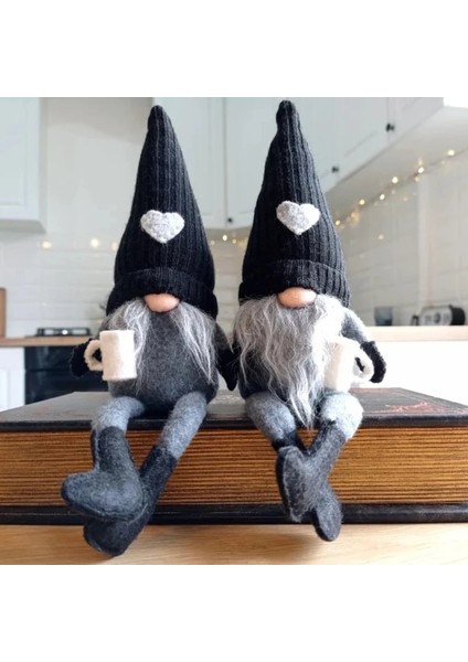 E-Kırmızı Noel Dekorasyon Peluş Bebek Asılı Bacak El Taşlama Kahve Gnome Bebek Çiftlik Evi Mutfak Için Peluş Bebek Cadılar Bayramı Dekor (Yurt Dışından) fiyatları