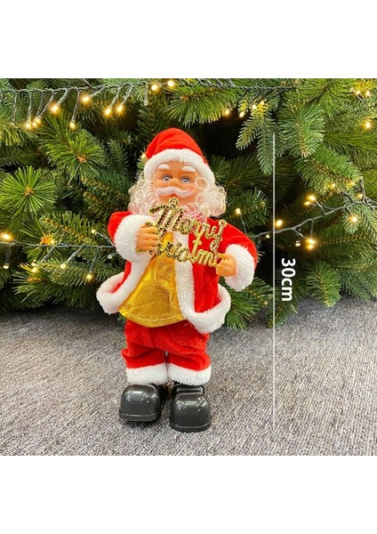L Tipi Pil Yok Noel Elektrikli Noel Baba Tırmanma Merdiveni Peluş Bebek Yaratıcı Müzik Baba Noel Çocuk Oyuncak Hediye Yeni Yıl Dekorasyon 2023 (Yurt Dışından)