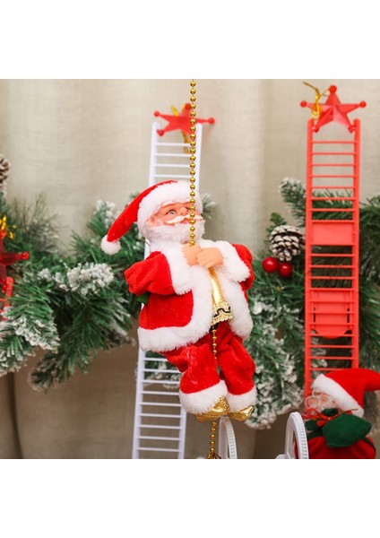 L Tipi Pil Yok Noel Elektrikli Noel Baba Tırmanma Merdiveni Peluş Bebek Yaratıcı Müzik Baba Noel Çocuk Oyuncak Hediye Yeni Yıl Dekorasyon 2023 (Yurt Dışından) modelleri