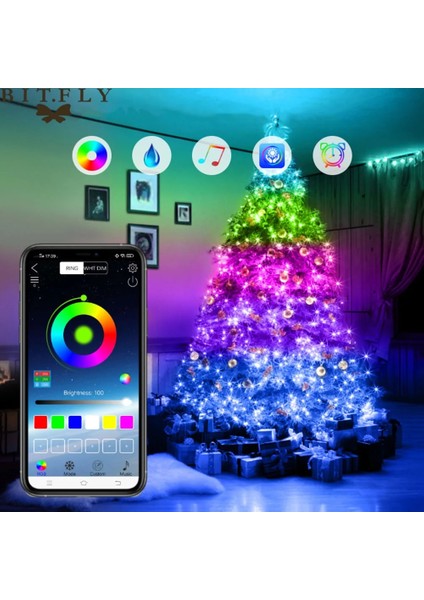 10M 100LED 5/10/20M LED Bluetooth Dize Işık Yılbaşı Ağacı Dekorasyon Uzaktan Kumanda USB Düğün Navidad Çelenk Perde Lambası Peri Ev (Yurt Dışından)