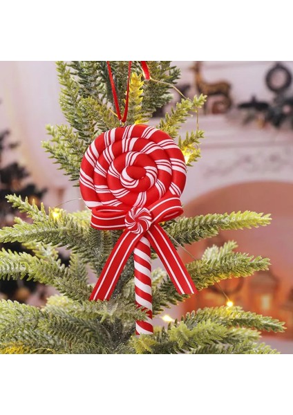 6 Adet Şeker Kolye Noel Ağacı Dekorasyon Süs Simüle Yumuşak Kil Lolipop Kırmızı Beyaz Şeker Kamışı Noel Ağacı Kolye Noel 2023 Dekor Ev Için (Yurt Dışından) fırsatları