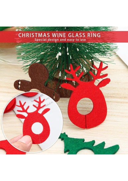 10 Adet-Çan 1/10 Adet Noel Şarap Bardağı Dekorasyon Mutlu Yeni Yıl 2022 Kardan Adam Elk Noel Baba Parti Süslemeleri Ev Masa Süsü (Yurt Dışından) modelleri