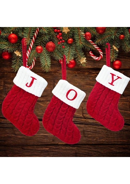 M Noel Alfabe Örgü Çorap Yılbaşı Ağacı Süsleri Noel Süslemeleri Ev 2022 Navidad Noel 2023 Noel Hediyesi (Yurt Dışından)