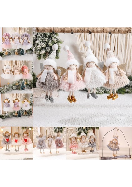77--Beyaz Giysiler Navidad 2023 Noel Melek Bebek Kolye Süsler Ev Yeni Yıl 2024 Noel Hediyesi Için Noel Ağacı Süslemeleri Noel Deco Natal (Yurt Dışından) fırsatları