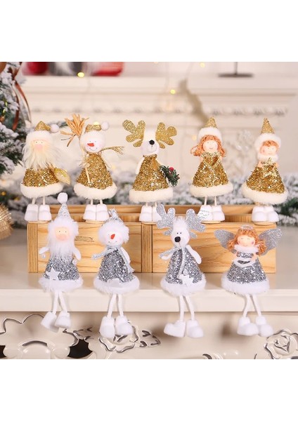 A1 Pembe Kanat Melek 2023 Yeni Yıl Hediyesi Sevimli Noel Melek Bebek Noel Ağacı Süsleme Noel Deco Noel Dekorasyon Ev Için Doğum Navidad 2022 Dekor (Yurt Dışından)