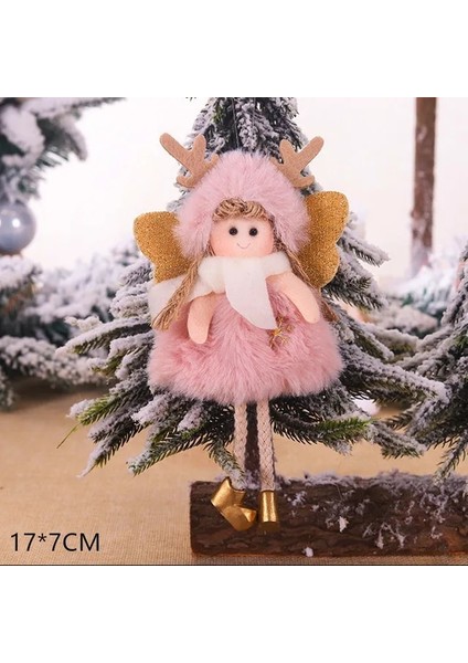 A1 Pembe Kanat Melek 2023 Yeni Yıl Hediyesi Sevimli Noel Melek Bebek Noel Ağacı Süsleme Noel Deco Noel Dekorasyon Ev Için Doğum Navidad 2022 Dekor (Yurt Dışından)