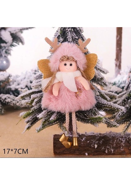 A1 Pembe Kanat Melek 2023 Yeni Yıl Hediyesi Sevimli Noel Melek Bebek Noel Ağacı Süsleme Noel Deco Noel Dekorasyon Ev Için Doğum Navidad 2022 Dekor (Yurt Dışından)