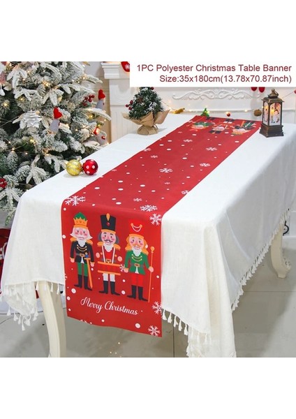 11 Resim Olarak Noel Masa Koşucu Kumaş Merry Christmas Dekorasyon Ev Masa Örtüsü Için Noel Süs Navidad Natal Noel Yeni Yıl Hediyesi 2024 (Yurt Dışından)