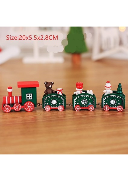 Y1212 Yeşil Ahşap Noel Tren 2023 Noel Süslemeleri Ev Için Noel Navidad Noel Hediyeleri Noel Süs Yeni Yıl 2023 (Yurt Dışından)