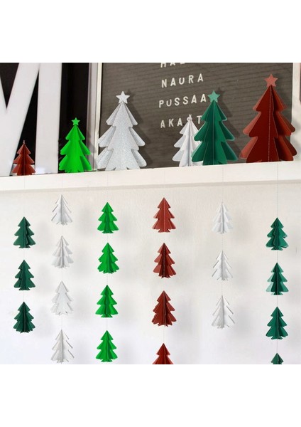 Kahve Ev Için Mutlu Noeller Süslemeleri 3D Noel Ağacı Kağıt Garland Yeni Yıl 2023 Noel Christmastree Süsler Kerst 2022 Navidad (Yurt Dışından)