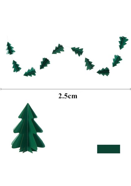 Kahve Ev Için Mutlu Noeller Süslemeleri 3D Noel Ağacı Kağıt Garland Yeni Yıl 2023 Noel Christmastree Süsler Kerst 2022 Navidad (Yurt Dışından)