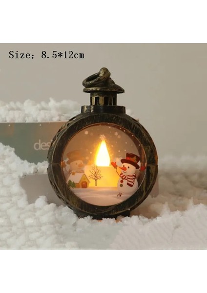 Bronz Kardan Adam Navidad Merry Christmas Dekor Ev Için Noel Baba Kardan Adam Fener Işıkları Yılbaşı Ağacı Süsleri Noel Hediyeleri Yeni Yıl 2023 Noel (Yurt Dışından)