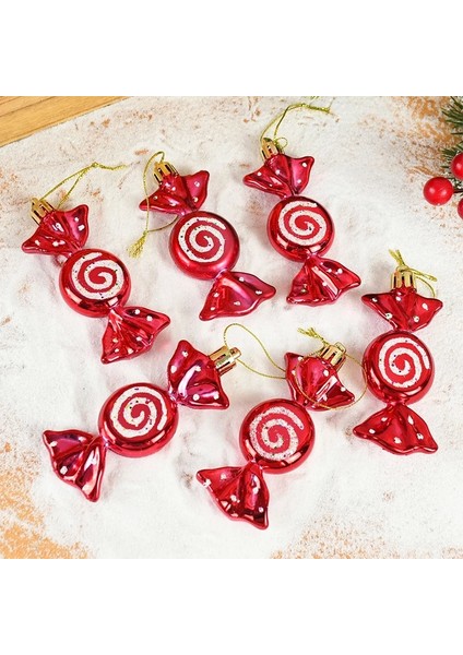 Şampanya Noel Şeker Kamışı Süslemeleri Noel Ağacı Askı Süsleri Koltuk Değneği Lolipop Kolye Ev Noel Yeni Yıl Navidad Hediyeler (Yurt Dışından)