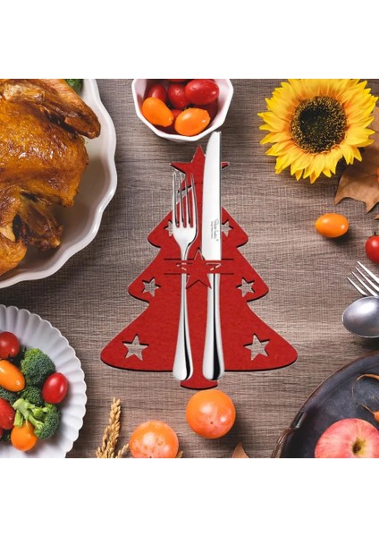 Stil 31-10X25CM 4pcs 44 Stiller Noel Bıçak ve Çatal Tutucu Elk Noel Ağacı Cep Çatal Bıçak Takımı Çanta Dokunmamış Kumaş Tencere Organizatör Masa Dekoru (Yurt Dışından)