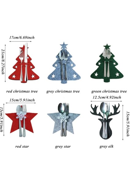 Stil 31-10X25CM 4pcs 44 Stiller Noel Bıçak ve Çatal Tutucu Elk Noel Ağacı Cep Çatal Bıçak Takımı Çanta Dokunmamış Kumaş Tencere Organizatör Masa Dekoru (Yurt Dışından)