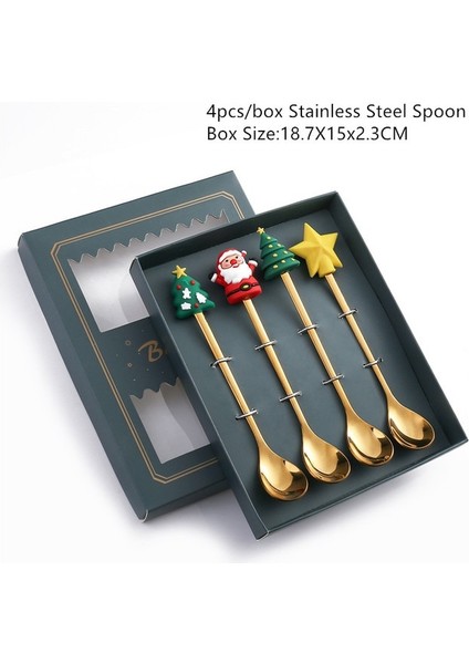 Altın Bebek Kaşık-G 4 Adet Metal Merry Christmas Kaşık Kahve Kaşığı Sofra Süsler Noel Partisi Süslemeleri Mutfak Malzemeleri Yeni Yıl 2023 Hediyeler (Yurt Dışından) fiyatları