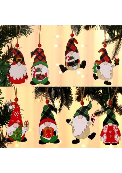 Gnome Kırmızı Çorap-4 Noel Noel Ahşap Kolye Ahşap El Sanatları Yılbaşı Ağacı Süslemeleri Yılbaşı Hediyeleri Çocuk Oyuncakları Ev Dekorasyonu Dıy Yeni Yıl 2024 (Yurt Dışından)